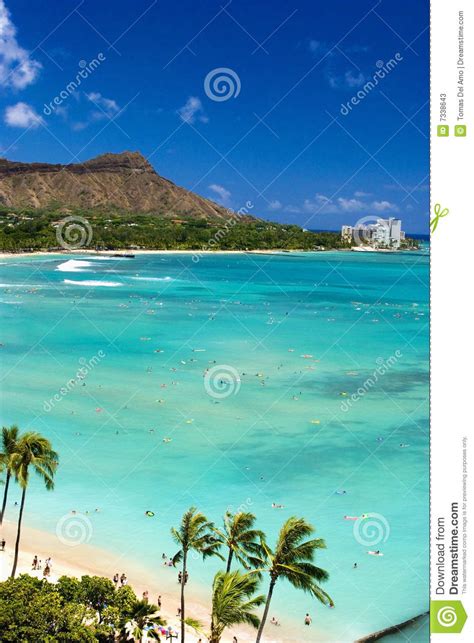 Waikiki Beach Oahu Hawaii Stock Photos Image 7338643