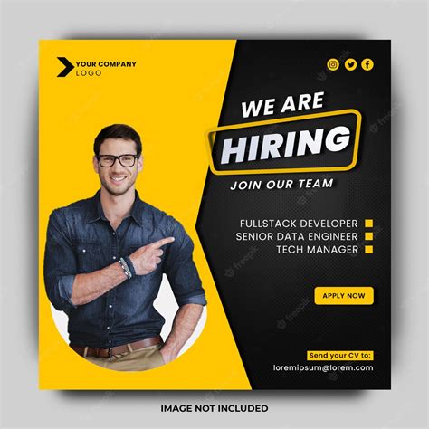 Premium Psd We Are Hiring Creative Social Media Post Feed Design