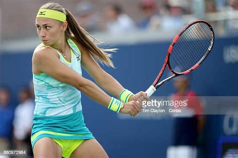 S Open August 28 Day One Aleksandra Krunic Of Serbia In Action