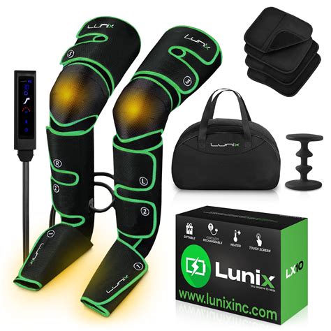 Lunix Lx10 Foot Calf Leg Air Compression Massager Machine Cordless And Rechargeable Thigh And