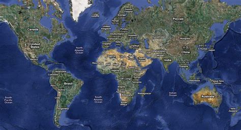 Mapa Vista Satelital Del Mundo