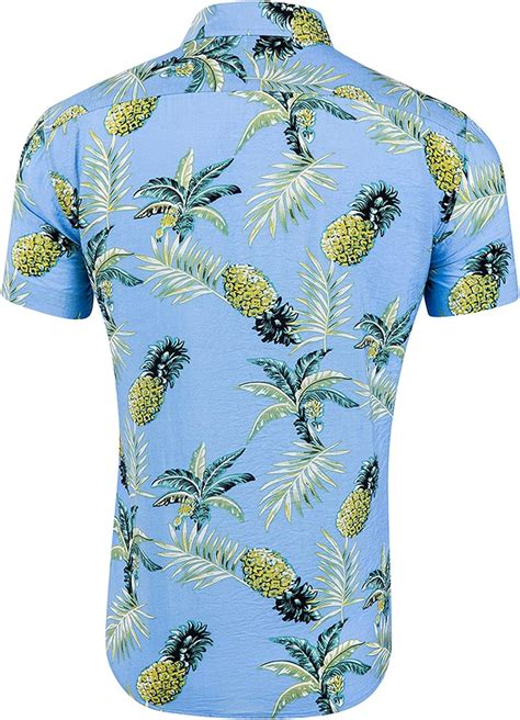 Herren Hawaiihemd M Nner Kurzarm Urlaub Sommer Aloha Bedruckter Strand Beilaufig Hawaii Hemd