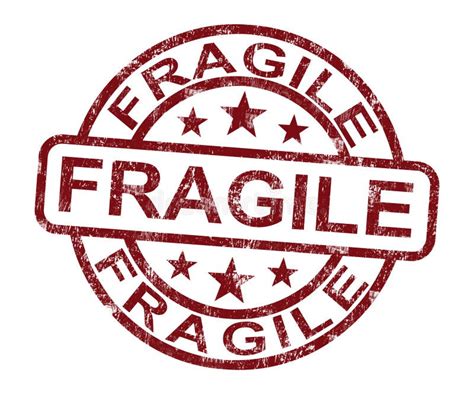 Fragile Stamp Stock Vector Illustration Of Present Symbol 9369777