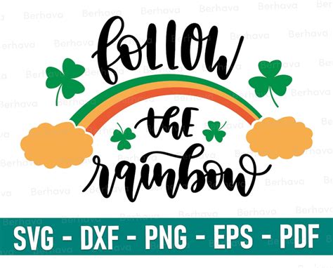 Follow The Rainbow Svg Follow The Rainbow Png Rainbow Svg Etsy