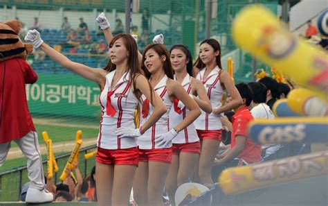 Female Korean Baseball Cheerleaders