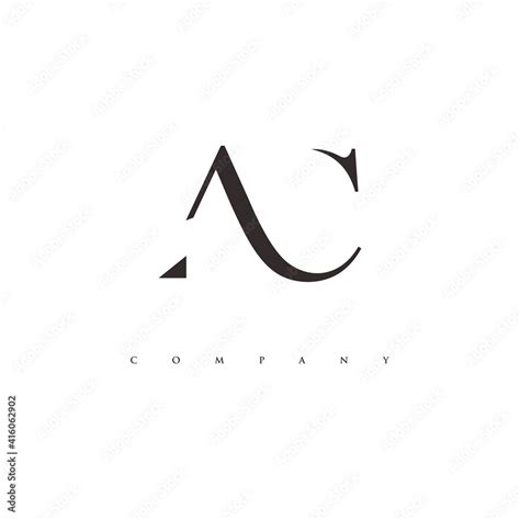 Monogram Ac Logo Design Vector Stock Vector Adobe Stock