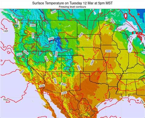 Colorado Surface Temperature On Thursday 15 Jul At 12am Mdt