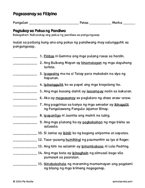 Uri Ng Pangungusap Worksheets The Filipino Homeschooler Images Vrogue