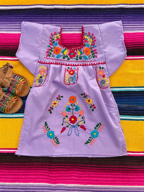 Baby Girl Dress Mexican Baby Dresses Hand Embroidered Etsy