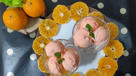 Orange 🍊 Ice Cream Soft N Smooth Orange Ice Cream Recipe With Must
