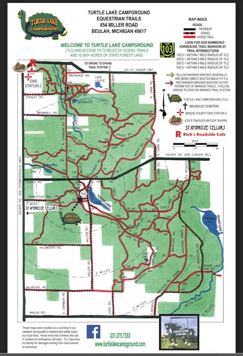 Equestrian Trail Ride Map Equine Trails Turtle Lake Equine Horse Riding