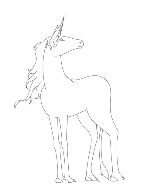 The Last Unicorn Lineart By Icefire23 On Deviantart