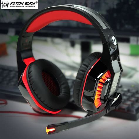 Kotion Each G2000 Stereo Gaming Headset 22m Cable Led Light Over Ear
