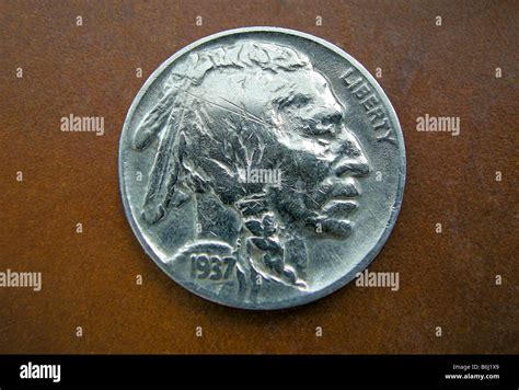 1937 Us Indian Head Buffalo Nickel Stock Photo Alamy