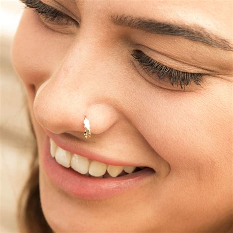 Indian Nose Ring Gold Nose Ring Tribal Nose Ring Unique Etsy