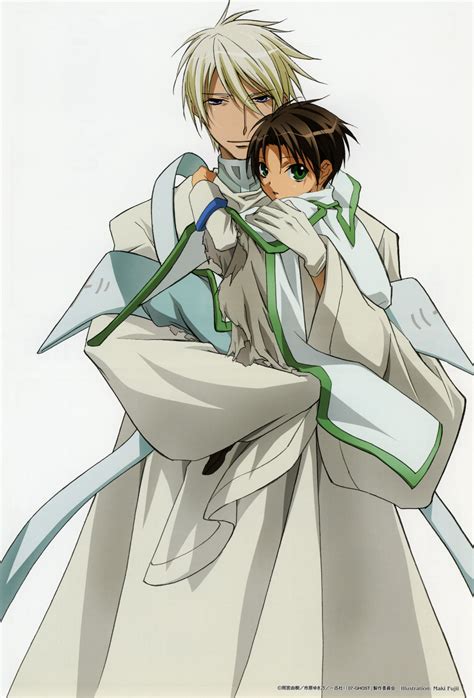 Two Anime Characters Hugging Each Other In Front Of A White Background