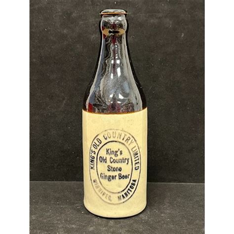 Vintage Winnipeg Kings Old Country Stone Ginger Beer Bottle