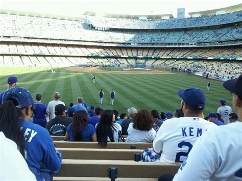 Left Field Pavilion Seating At Dodgers Stadium Yelp