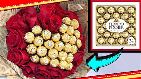 How To Make A Ferrero Rocher Chocolate Bouquet Roses And Sweets