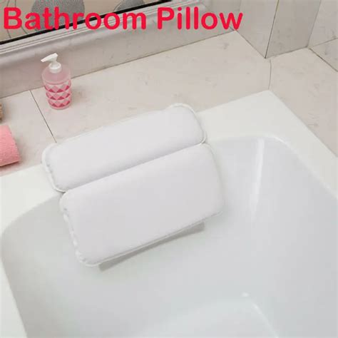 spa bath cushion pillow suction cup anti slip bath tub spa pu waterproof sponge bathtub pillow