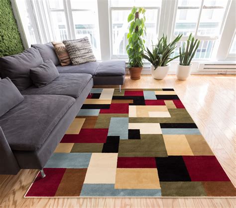 Imperial Mosaic Multicolor Geometric Modern Casual Area Rug Easy To