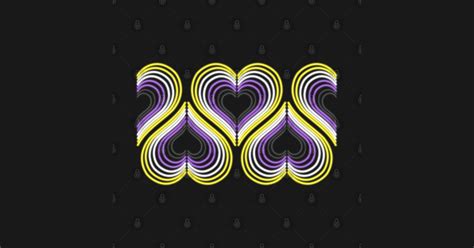 Inclusivity is in our dna. Neon Non Binary Hearts - Pride - Mask | TeePublic