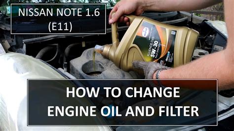 Nissan Note Oil Change Diy How To Replace Oil Filter And Engine Oil On