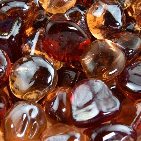 Fire Pit Essentials 10 Lbs Fiery Sunset 1 In Blended Fire Glass Diamonds 01 0335 The Home Depot