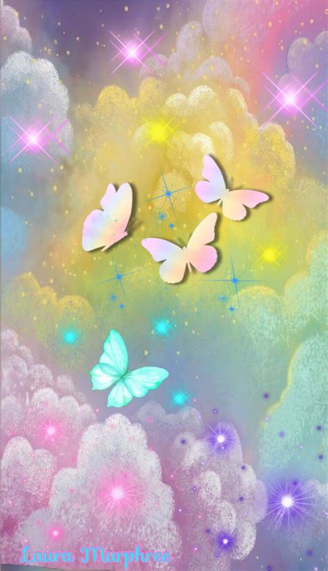 Pink Glitter Background With Butterflies Download Butterfly Wallpapers