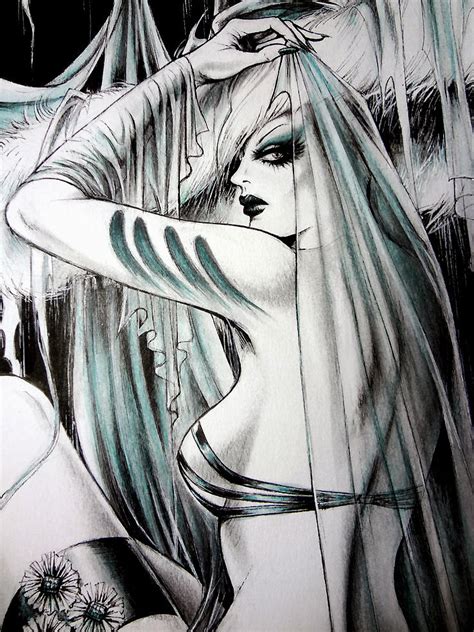 Original Nik Guerra Art Illustration Coco In A Haunted Place Mixed Media Pulp Sexy Cartoon