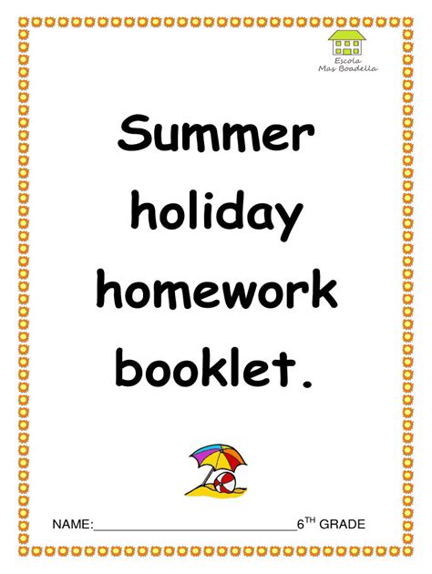 Holiday Homework Fill Online Printable Fillable Blank Pdffiller
