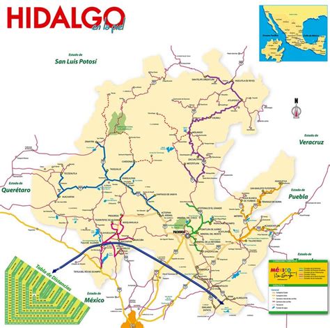 Mapa Turístico De Hidalgo Turismo En Mexico Mapa Turístico Guia De