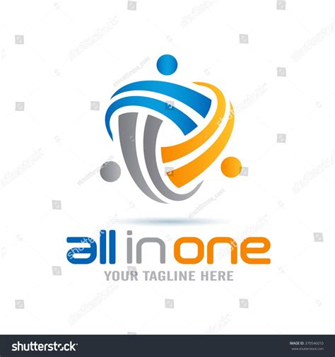 All In One Abstract People Logo Icon Elements Template Air Conditioning