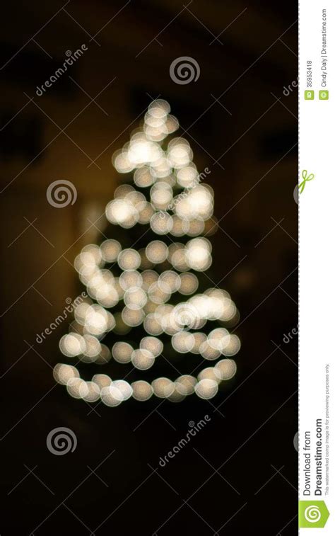 Christmas Tree White Lights Blurry Stock Photo Image Of Ts Lights