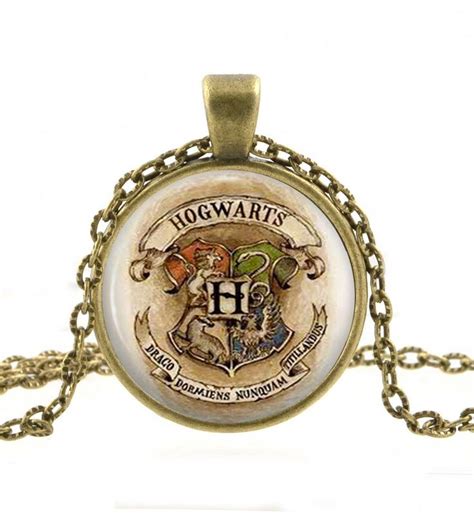 Harry Potter Necklace Pendant Hogwarts Crest Pendant Geek Ts For