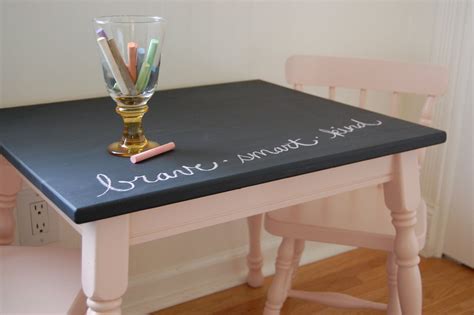 How To Use Chalkboard Paint To Make A Table Stand Out