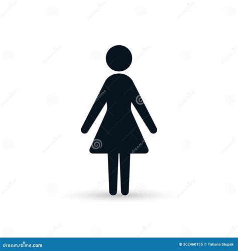 Woman Icon Vector Female Girl Isolated Symbol In Flat Design Stock