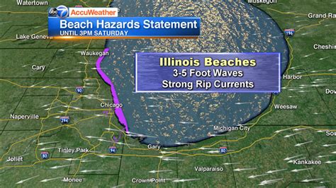 Beach Hazard Alert In Effect For Lake Michigan Shorelines In Cook Lake
