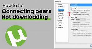 How to fix uTorrent Files Connecting To Peers - Not Downloading - Full Guide