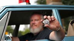 His badge was stolen more than 30 years ago. It turned up 4,500 miles away in Latvia.
