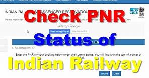How to Check PNR status of Indian Railway