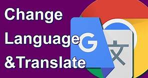 Translate page in Chrome and how to change language