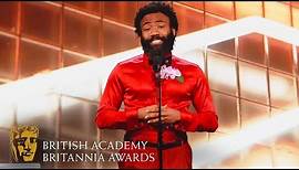 Donald Glover Funny Tribute to Phoebe Waller-Bridge | 2019 BAFTA Britannia Awards