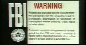 Warner Home Video (1997) Logo (With FBI Warning)