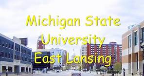 East Lansing Michigan 4K- Driving Michigan State University (MSU)