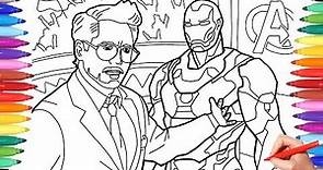 Iron Man Tony Stark Coloring Pages, Coloring Avengers Superheroes, Avengers Infinity war