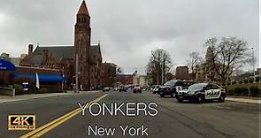 Driving Downtown Yonkers, New York 4k