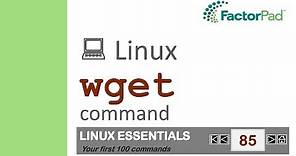 Linux wget command summary with examples