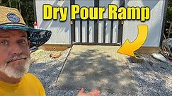 Dry Pour Concrete Pad - Shed Ramp