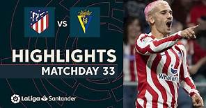 Resumen de Atlético de Madrid vs Cádiz CF (5-1)
